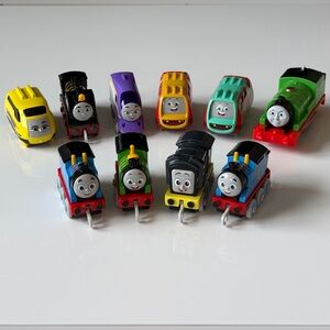 Thomas & Friends Colorful Metal Train Lot Of 10 - Fisher Price Mattel Toy Bundle